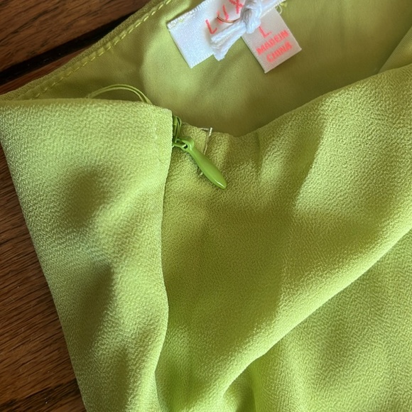 Luxxel Citron Cascade Mini Dress Size L New With Tag - Picture 7 of 11